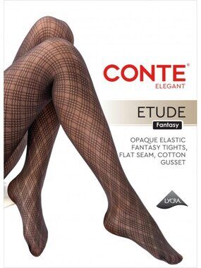 Conte Etude 40 Den - Fantasy Women's Tights with Geometric Pattern